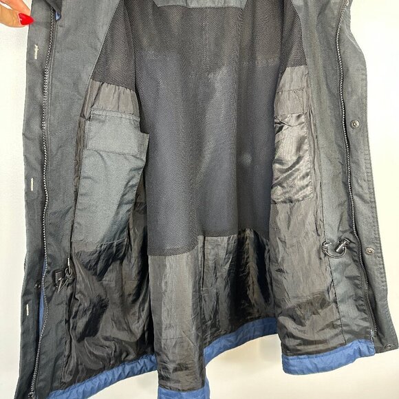 WestSkins Full Zip Rain Jacket Coat Blue Black Waterproof Shell Multi Pockets - Picture 5 of 5